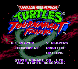 Teenage Mutant Ninja Turtles - Tournament Fighters Title Screen